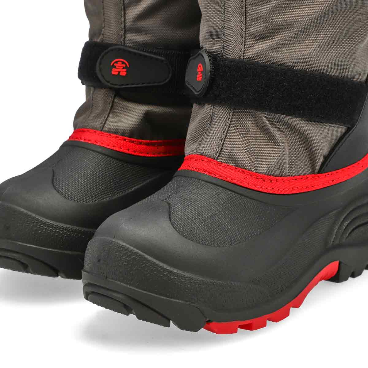 Botte d'hiver imperméable WATERBUG 5, anthracite/rouge, garçons