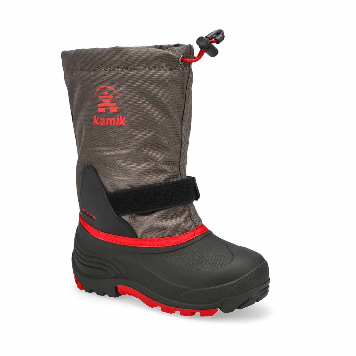 Boys' Waterbug 5 Waterproof Winter Boot - Charcoal/Red