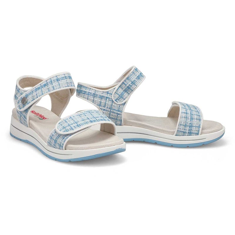 Sandale végane à talon compensé WAVERLEY 01, bleu kombi, femmes