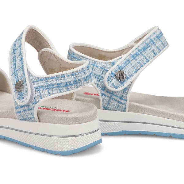 Sandale végane à talon compensé WAVERLEY 01, bleu kombi, femmes