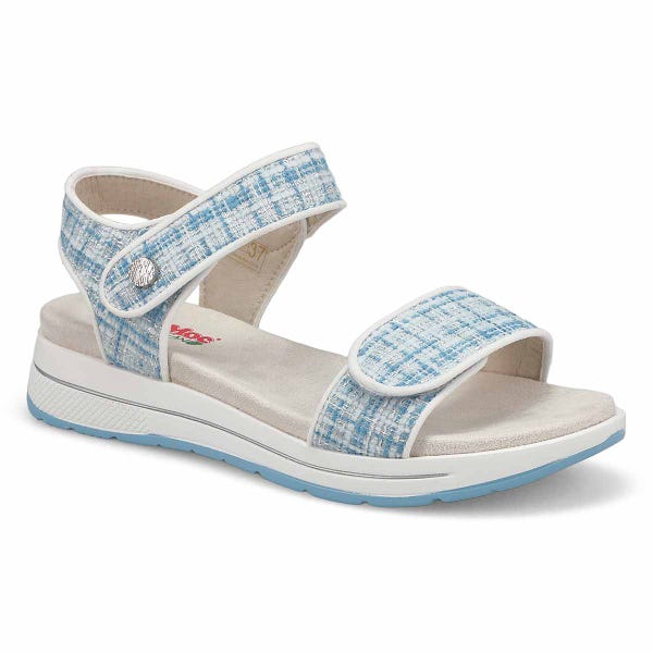 Sandale végane à talon compensé WAVERLEY 01, bleu kombi, femmes