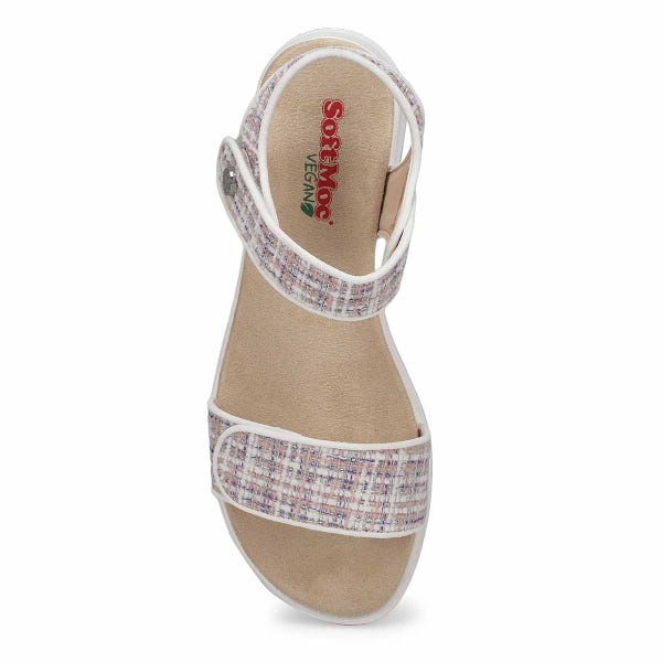 Sandale végane à talon compensé WAVERLEY 01, rose kombi, femmes