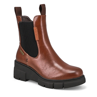 Botte imperméable végane Wedge 01, brun, femmes