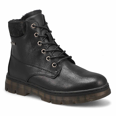 Lds Wednesday 02 Vegan Waterproof Combat Boot - Black