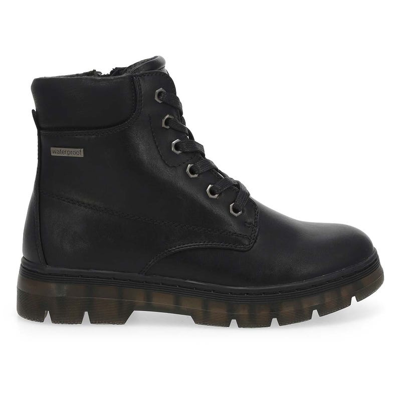 Women's  Wednesday 04 Vegan Waterproof Combat Boot - Black