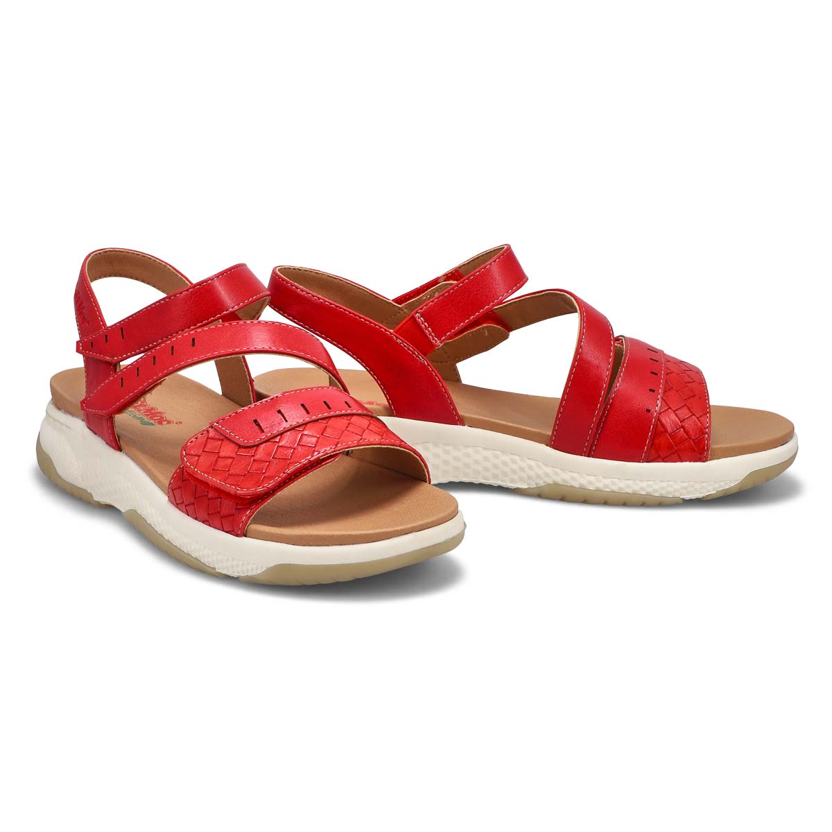 Sandale végane WENSY 01, rouge combi, femmes