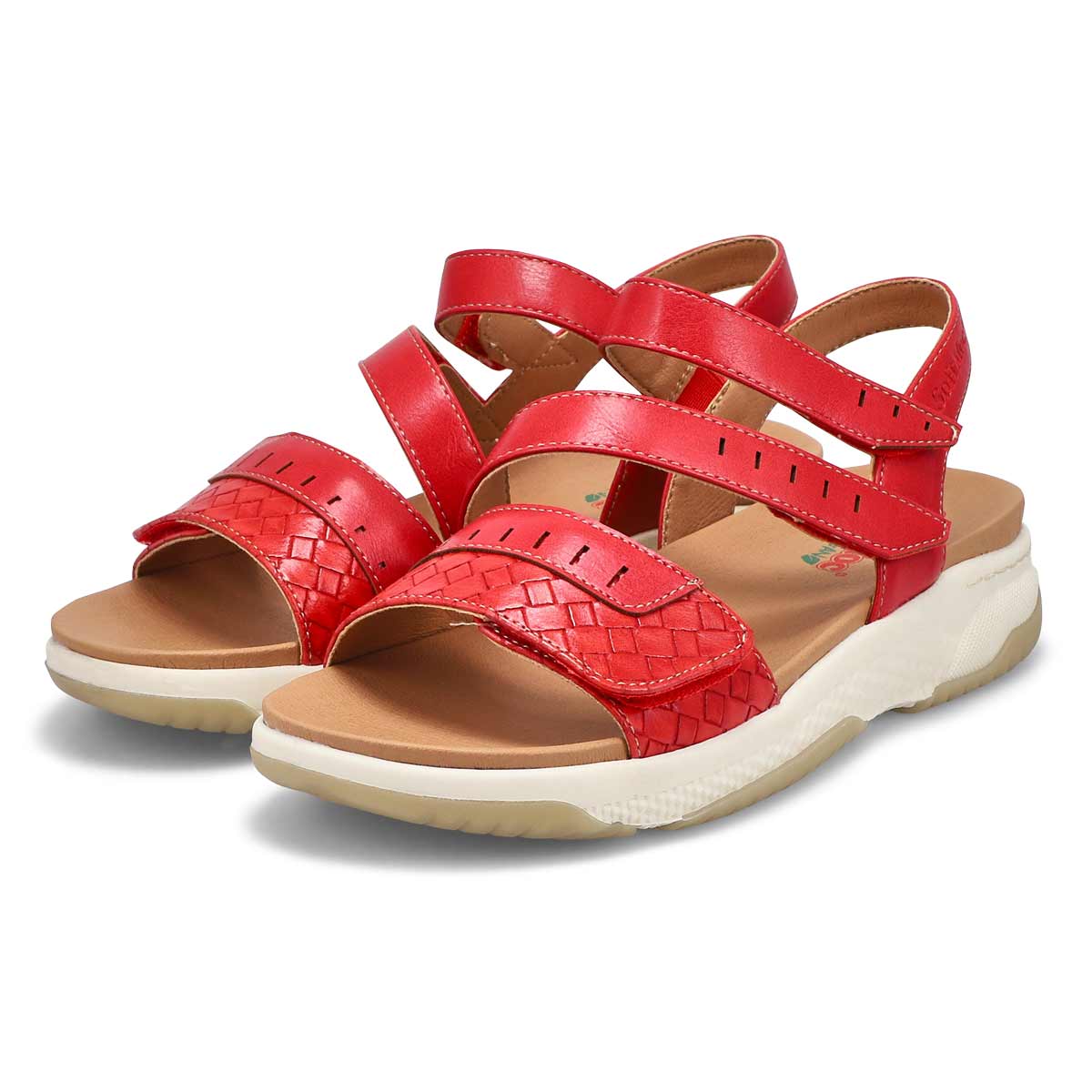 Sandale végane WENSY 01, rouge combi, femmes
