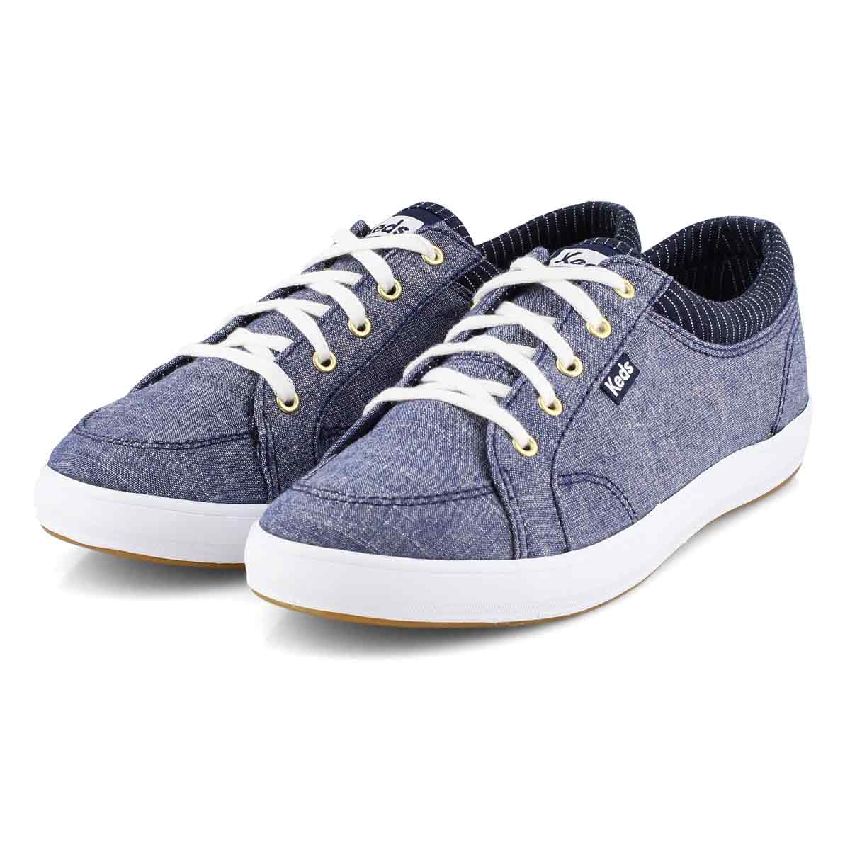 Keds Women's Center Stripe Sneaker - Navy | SoftMoc.com