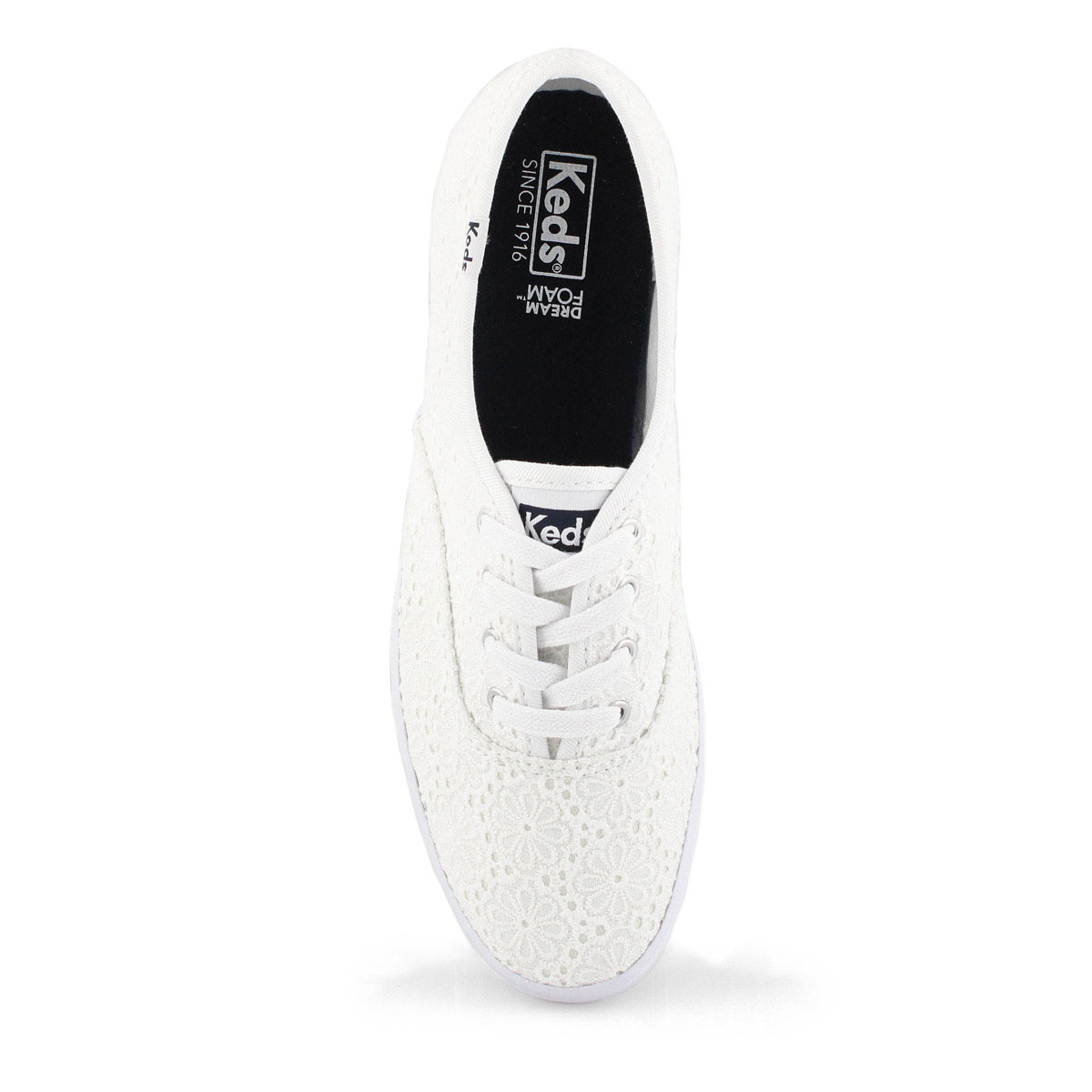 white eyelet keds