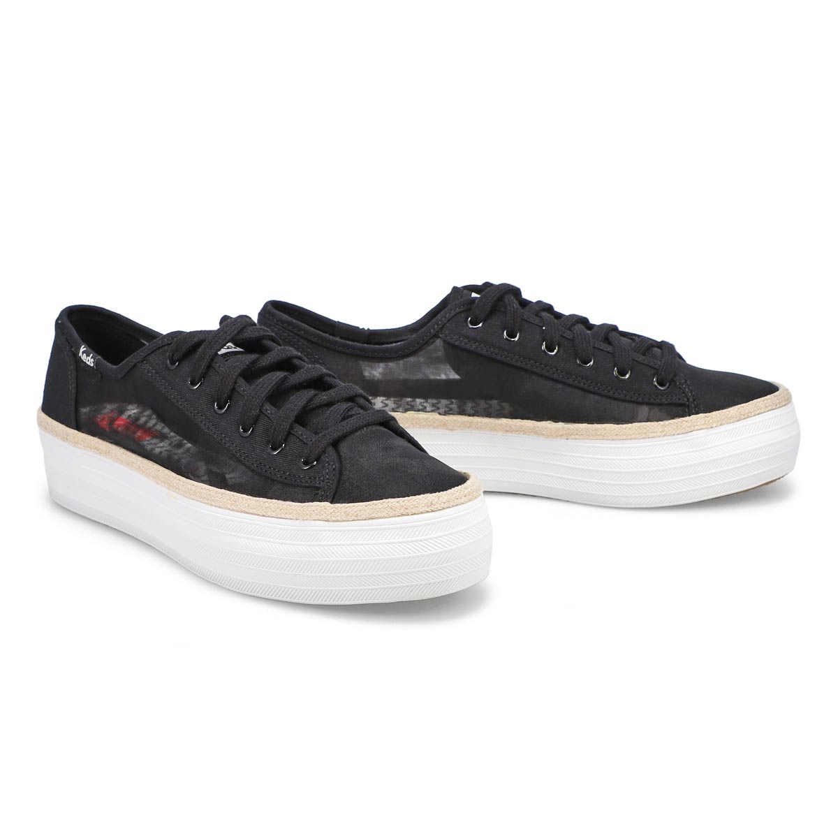 keds triple kick embroidered mesh