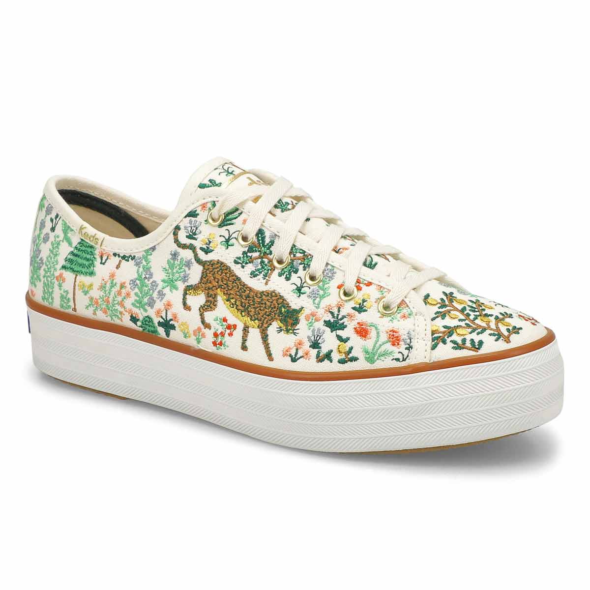 Keds Women's Triple Kick Rifle Sneaker Crea