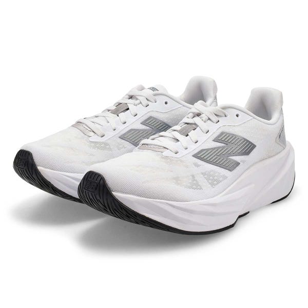 Espadrille de performance FuelCell Rebel v5 pour femmes - Blanc/Argent métallisé/Noir