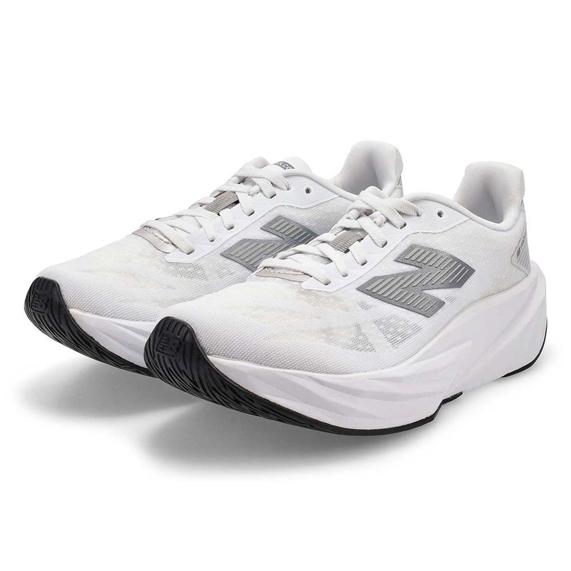 Espadrille de performance FuelCell Rebel v5 pour femmes - Blanc/Argent métallisé/Noir