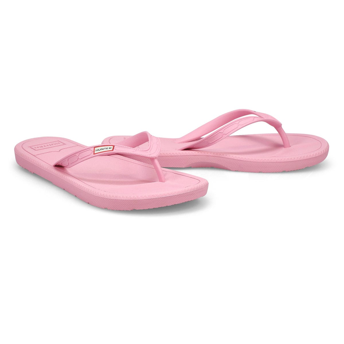 Hunter Women's Exploded Logo Flip Flop - Blac | SoftMoc.com