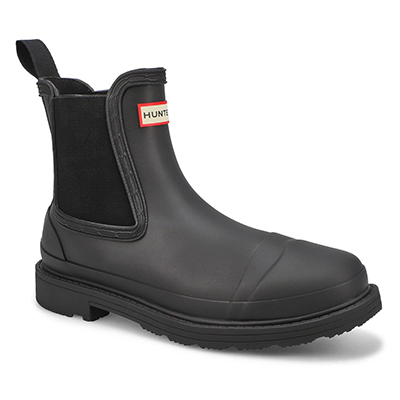 Hunter Women's Commando Chelsea Rain Boot- Bl | SoftMoc.com