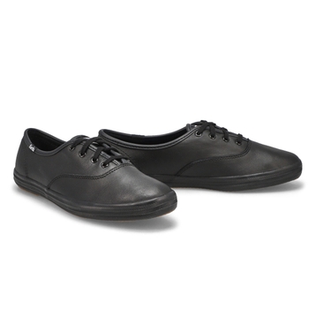 Women's Champion Leather Sneaker - Black