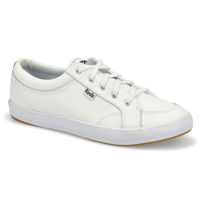Lds Center white lace up sneaker