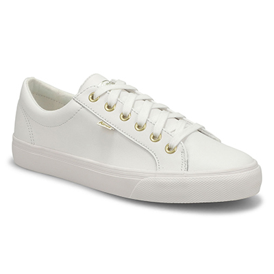 Keds Women's Jump Kick Sneaker - White/ Gold | SoftMoc.com