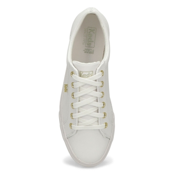 Women's Jump Kick Sneaker - White/ Gold
