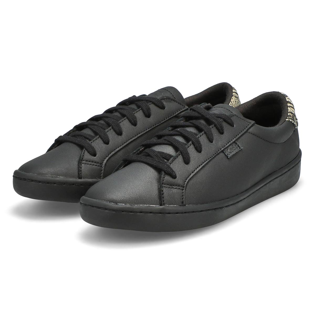 Women's Ace Leather Sneaker - Black/Black