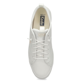 Women's Kickback Washable Leather Sneaker - White