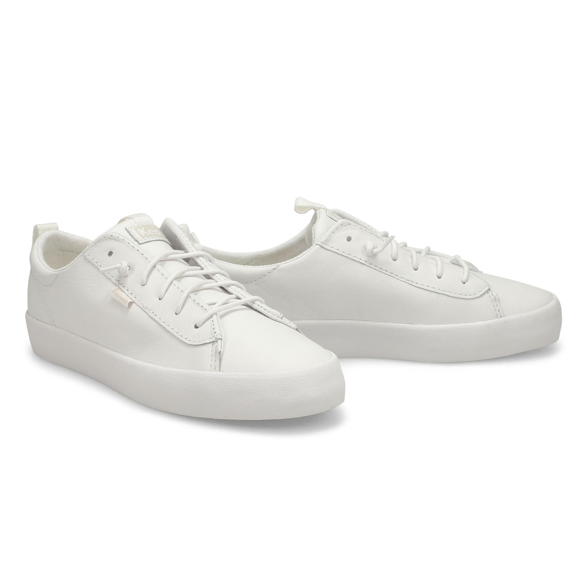 Women's Kickback Washable Leather Sneaker - White