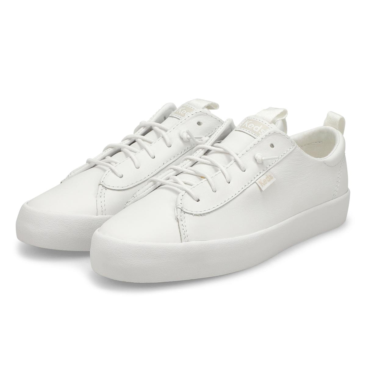 Women's Kickback Washable Leather Sneaker - White