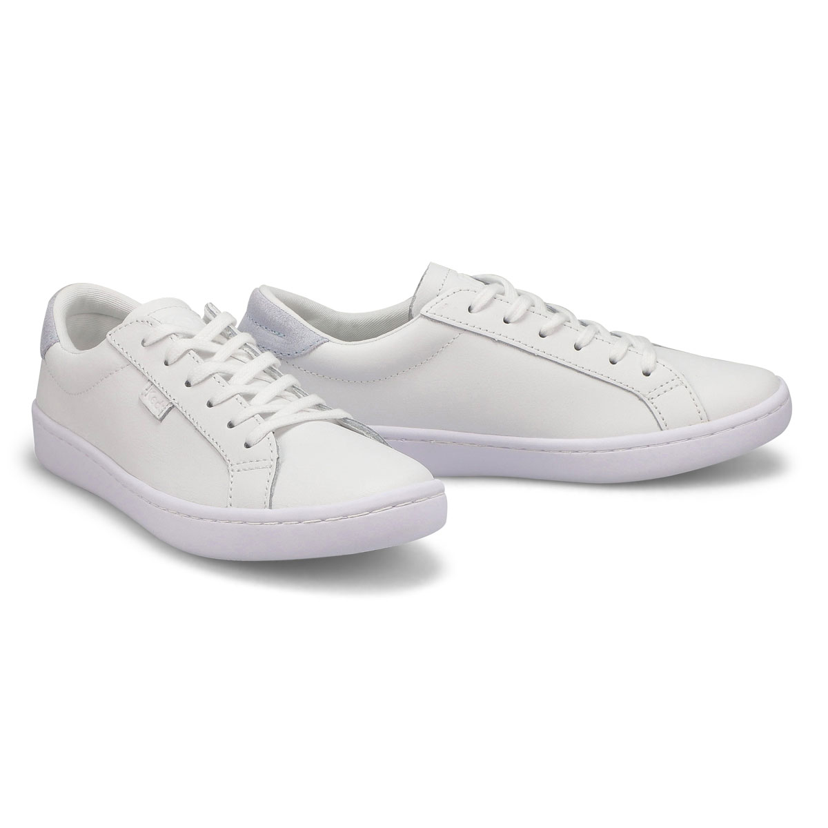 Women's Ace Leather Sneaker - White/Light Bllue