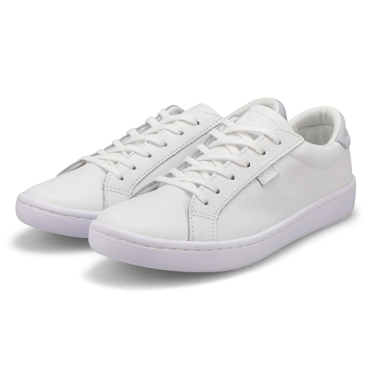 Women's Ace Leather Sneaker - White/Light Bllue