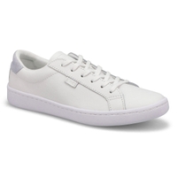 Women's Ace Leather Sneaker - White/Light Bllue