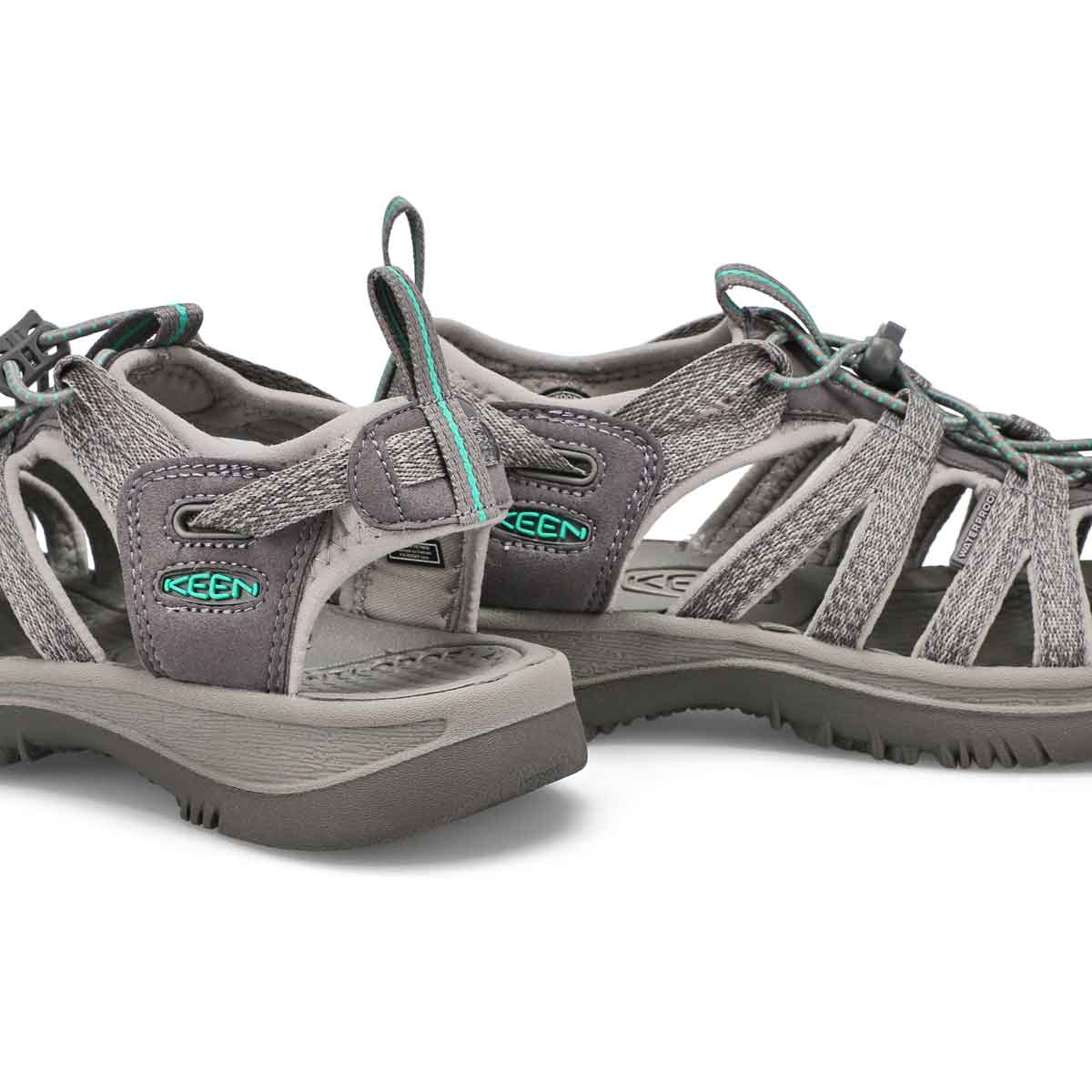 Sandale sport WHISPER, gris/vert, femmes
