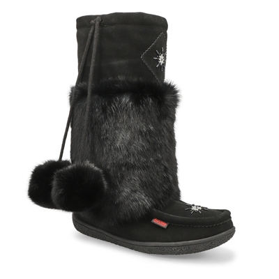 Lds Winter Niska 2 Waterproof SoftMocs - Black/Black