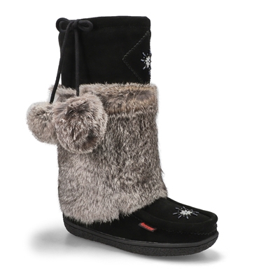 Lds Winter Niska 2 Waterproof SoftMocs - Black/Grey