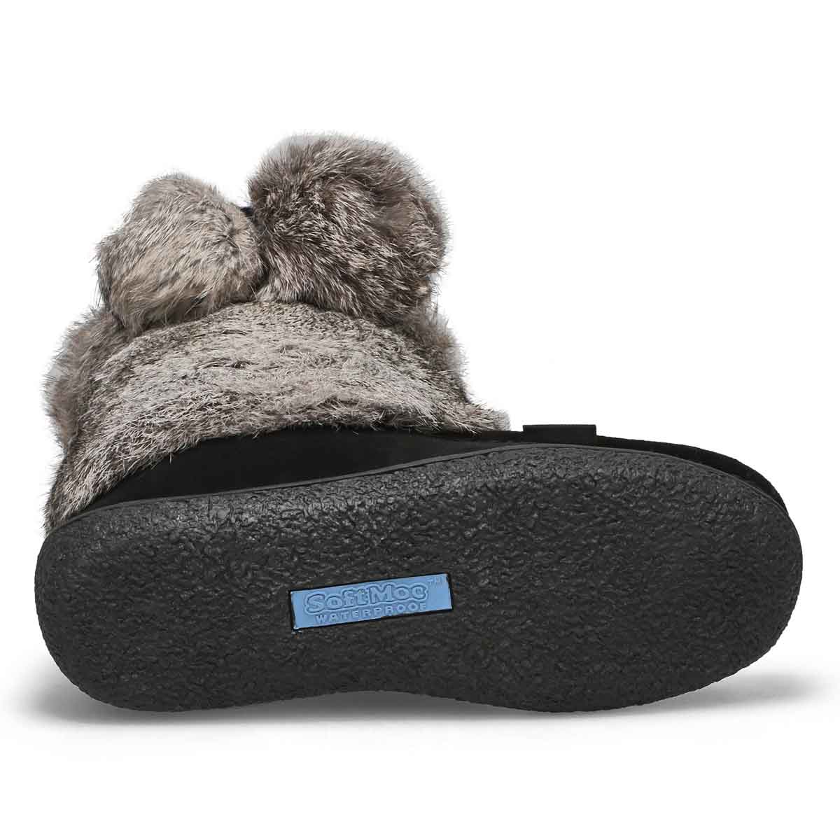 SoftMocs imp. WINTER NISKA 2, noir/gris, femmes