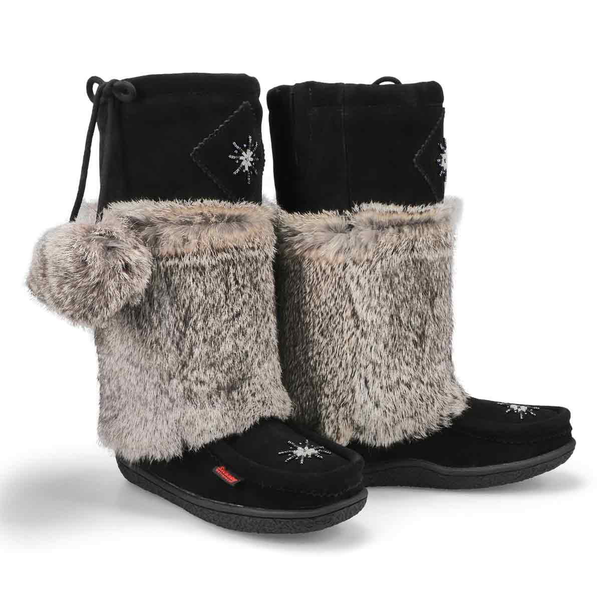 Women's Winter Niska 2 Waterproof SoftMocs - Black/Grey