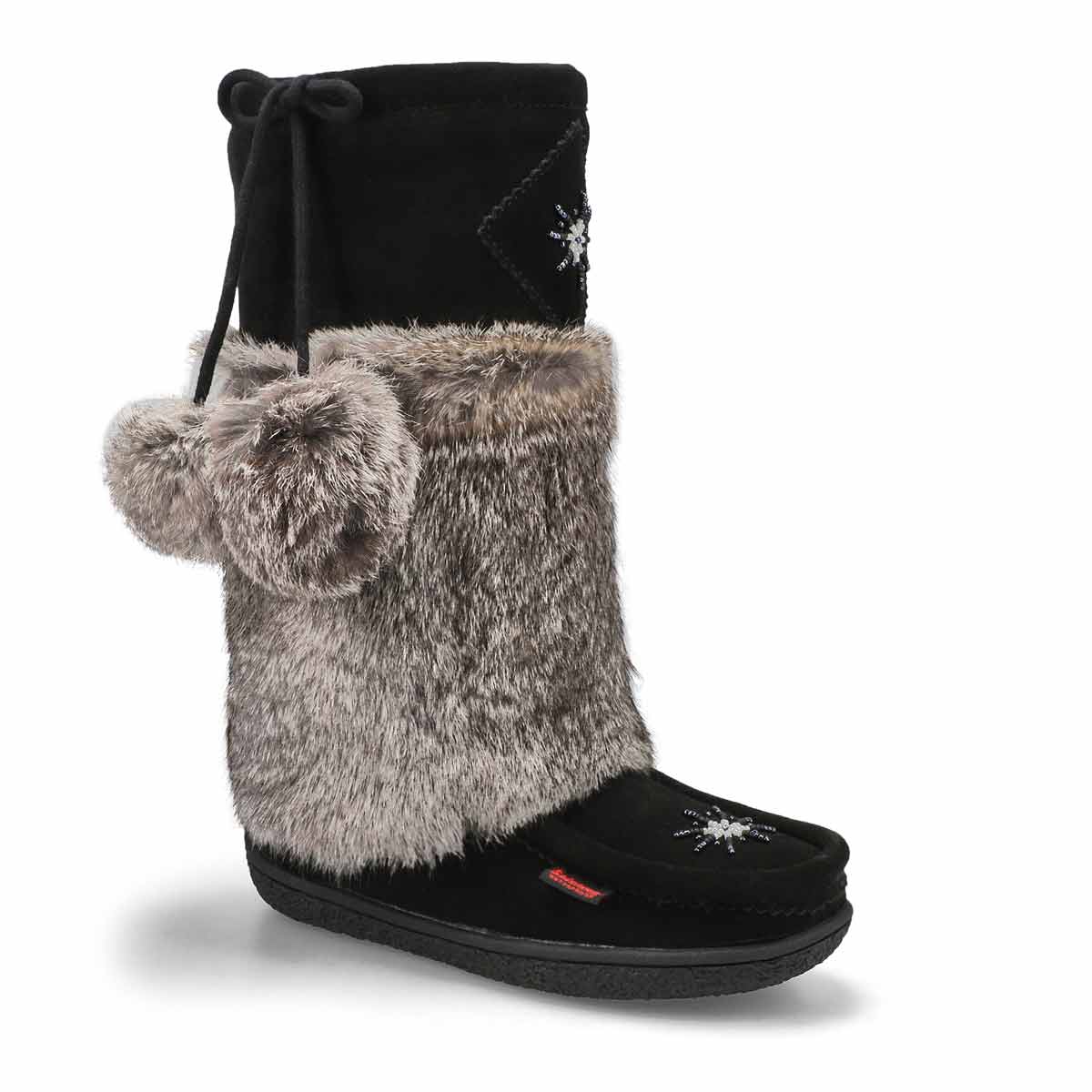 SoftMocs imp. WINTER NISKA 2, noir/gris, femmes