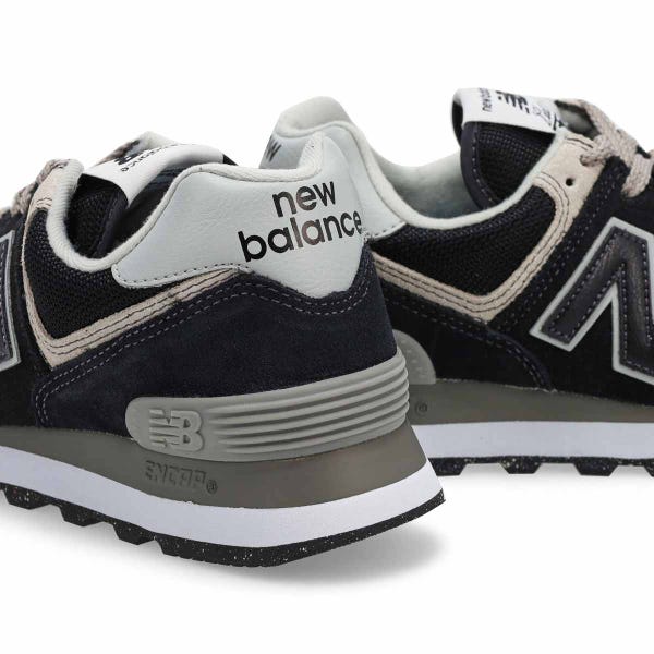 Women's 574 Lace Up Sneaker - Black/White