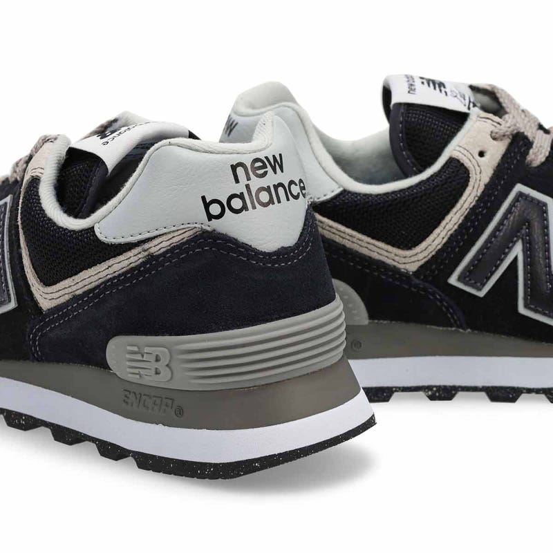 Women's 574 Lace Up Sneaker - Black/White