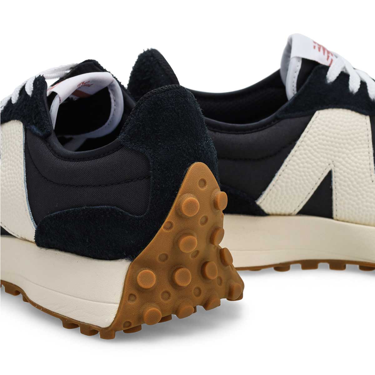 Baskets à lacets 327, noir/blanc, femmes