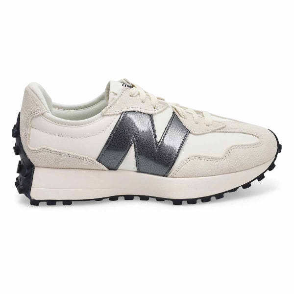 Women's 327 Lace Up Sneaker - Beige/White/Black Metallic