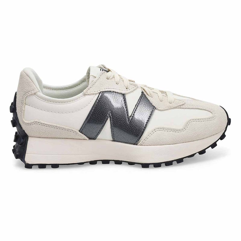 Women's 327 Lace Up Sneaker - Beige/White/Black Metallic