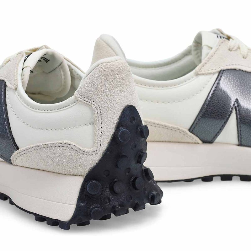 Women's 327 Lace Up Sneaker - Beige/White/Black Metallic