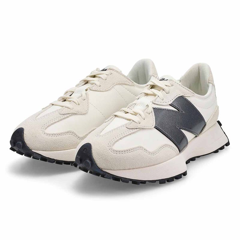 Women's 327 Lace Up Sneaker - Beige/White/Black Metallic