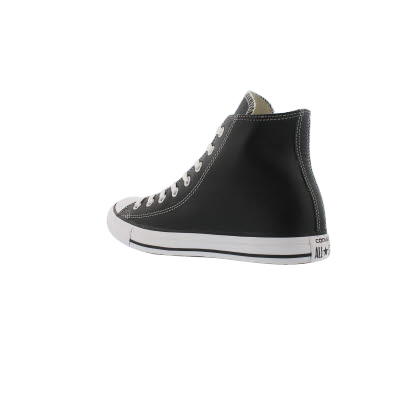 Black Converse Black Chuck Metallic Leather High Top Converse