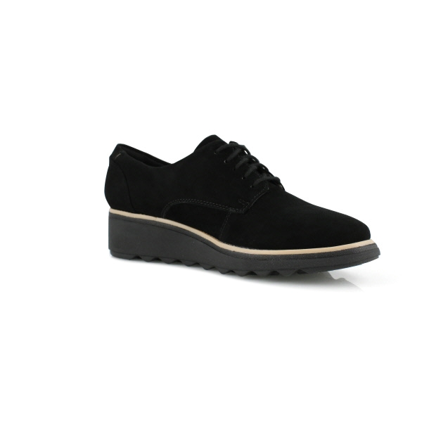 clarks sharon noel suede wedge derby