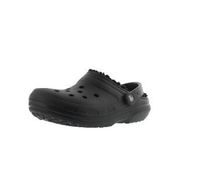 Black fuzzy cheap lined crocs