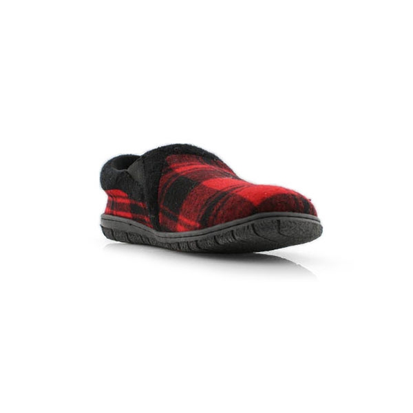 Red and black plaid slippers 2025