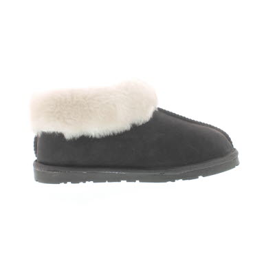 Faux Suede Bootie Slippers - Black
